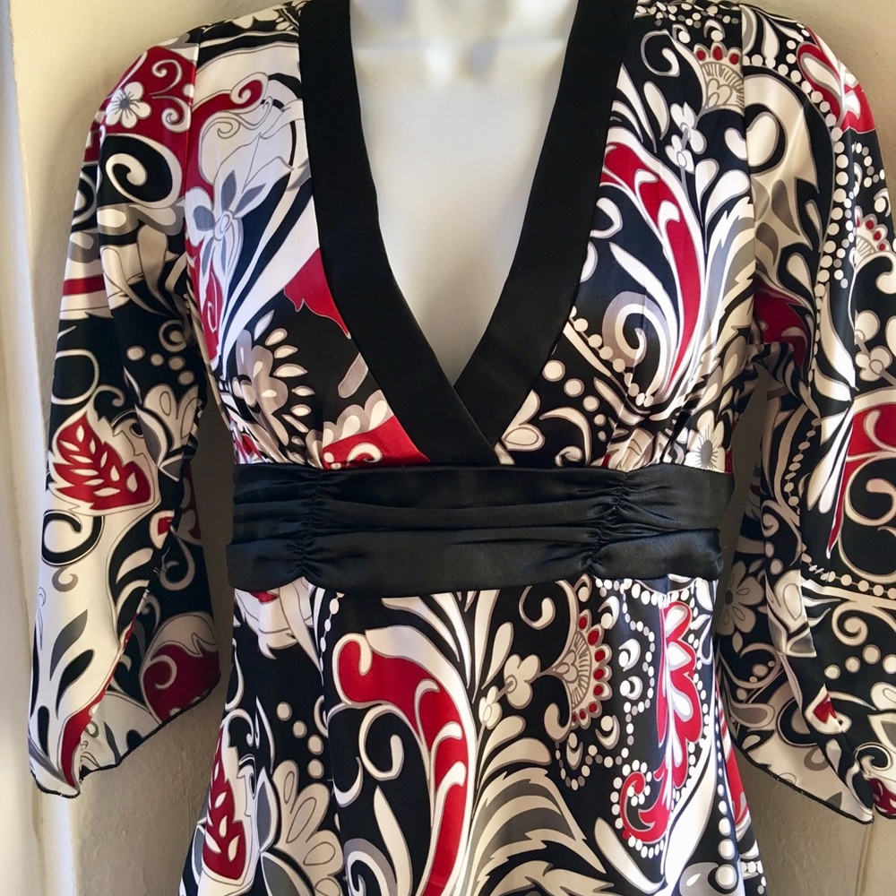 Kimono style silk tunic